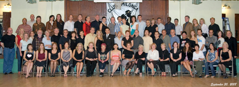 Club Milonga group shot from September 30, 2008